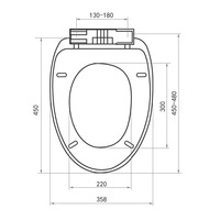 Abattant de toilettes moderne personnalisable Yuzun MOD609 en PP blanc à fermeture douce, forme en V, pour salle de bain