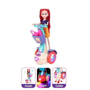 Juguete de coche eléctrico de equilibrio para aprendizaje temprano con música y luces, con ruedas universales, para niñas, estilo K-POP Demon Hunter, venta al por mayor - Product Image 2