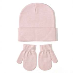 Ensemble bonnet et gants tricotés sur mesure pour bébé, chauds, pour filles et garçons, enfants, tout-petits, hiver - Product Image 4