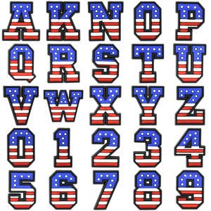 Nouveau l'étoile pailletée bannière chaussures accessoires breloques USA drapeau Alphabet lettres breloques de chaussures pour la décoration de chaussures américaines - Product Image 4