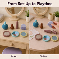 Ensemble de jouets de maquillage en silicone - Kit de jeu de beauté et de mode pour enfants, cosmétiques, déguisements, jeu de rôle
