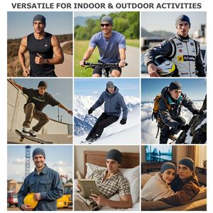 Trọng lượng nhẹ đi xe đạp & leo núi mũ in logo sọ Beanie satin lót Beanie tùy chỉnh đi xe đạp cap sọ cap - Product Image 5