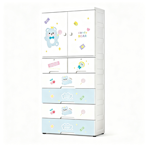 ตู้เสื้อผ้าเด็กแบบการ์ตูน 6 ชั้น พร้อมลิ้นชัก ตู้เก็บของในห้องนอนเด็ก - Product Image 1