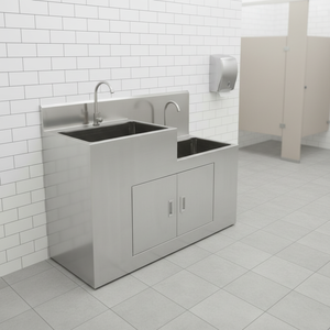 Fregadero de Acero Inoxidable de Alta Calidad para Lavado de Manos, Fregadero Comercial de Pared para Hospitales, Restaurantes, Escuelas y Cocinas - Product Image 1