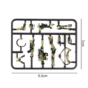 Accesorios de Mini Figuras de Armas del Ejército de Camuflaje de la Segunda Guerra Mundial - Arco Táctico, Rifle de Francotirador, <span class=keywords><strong>Granada</strong></span>, Plástico ABS, Juguete de Ensamblaje DIY - Product Image 5