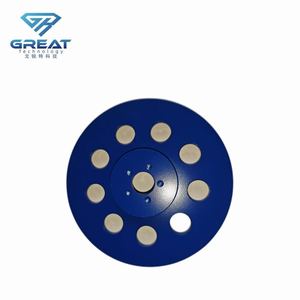Plaque de meulage PCD de 5 pouces (125 mm) avec segments PCD ronds 6*1/4, outil de meulage de béton abrasif diamanté pour sols époxy, compatible avec les machines <span class=keywords><strong>Hilti</strong></span> - Product Image 6