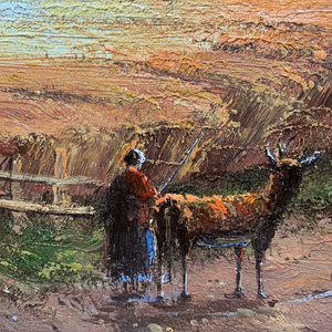 20 In× 24 in dipinti ad olio d'arte dipinti a mano 100% autentico soggetto classico animale da campo - Product Image 1