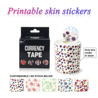 Bande de kinésiologie florale imprimée avec logo personnalisé, ruban musculaire sportif professionnel OEM, fabricant de bandages élastiques en coton