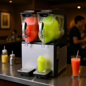 Máquina de Bebidas Congeladas Margarita de Doble Tazón, 16L, 900W, Automática, Comercial, de Acero Inoxidable, 110V, Independiente - Product Image 2