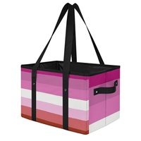 Panier de courses pliable personnalisé, thème Fierté LGBT Arc-en-ciel, pour collection de souvenirs et courses domestiques