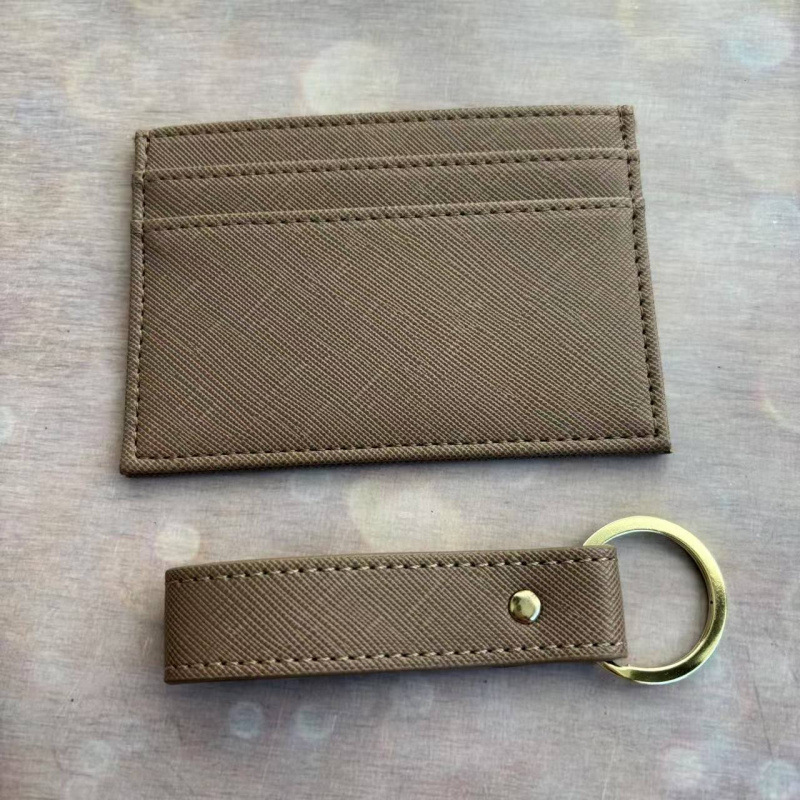 Porte-cartes kaki + porte-clés