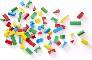 2023 Nóng Bán 100 Khối Trong 4 Màu Sắc Và <span class=keywords><strong>9</strong></span> Hình Dạng Màu Gỗ Khối Xây Dựng Khối Thiết Lập - Product Image 2