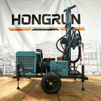 Appareil de forage de puits d'eau à roues robuste de 300m avec système rotatif hydraulique de 78kW pour l'exploration et le remorquage