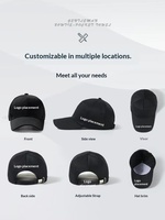 Casquettes de baseball personnalisées en 3D avec broderie en relief, couleur unie, en coton, logo OEM, motif léopard/à pois, respirantes, imperméables, livraison rapide