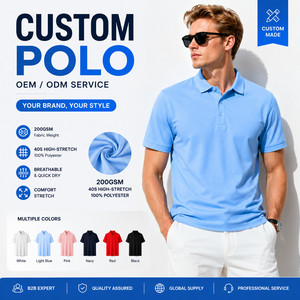 Chemise Homme Personnalisée avec Logo, 200 g/m², 40S, Haute Élasticité, 65% Coton 35% Polyester, Respirante, Séchage Rapide, Performance, Manches Courtes - Product Image 1