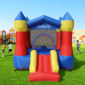 Château <span class=keywords><strong>gonflable</strong></span> <span class=keywords><strong>Air</strong></span> <span class=keywords><strong>My</strong></span> <span class=keywords><strong>Fun</strong></span> pour enfants avec toboggan et piscine à balles, respectueux de l'environnement, capacité de 90 kg, pour l'intérieur/l'extérieur, la cour, les jeux à domicile - Product Image 5