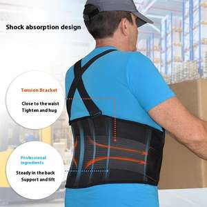 <span class=keywords><strong>Ceinture</strong></span> de travail de sécurité industrielle réglable Construction Attelle du bas du dos Bretelles attachées Fixation des côtes transfrontalières Soutien de la taille - Product Image 4