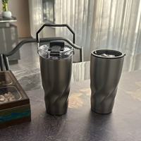 Nouvelle Tasse Isotherme en Acier Inoxydable de 20 oz, Résistante à la Glace, Mug à Café Haute Esthétique, Thermos de Luxe Léger, Sensation Premium