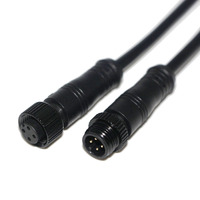 Câble Connecteur Étanche M12 IP67 2, 3, 4, 5, 6 Broches Mâle/Femelle avec Pigtail pour Adaptateur d'Alimentation LED et Éclairage Extérieur