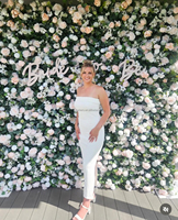 Mur de fleurs 5D OEM de luxe, magnifique mur de fleurs artificielles, fond de scène 8ft x 8ft, décoration pour mariage, fête, maison