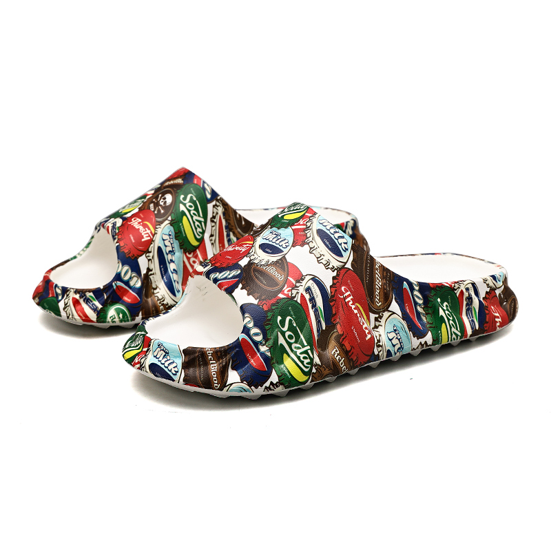 Домашняя индивидуализированная Уличная обувь, стильные шлепанцы на толстой подошве, высококачественные дизайнерские модные шлепанцы EVA