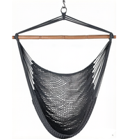 Balancelle Nid Moderne en Macramé Turquoise Portable pour Coin de Chambre et Balcon