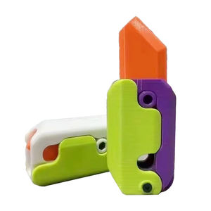 Couteau à gravité 3D en forme de radis et de carotte, jouet de décompression à pousser pour le plaisir, petit couteau à gravité radis - Product Image 1