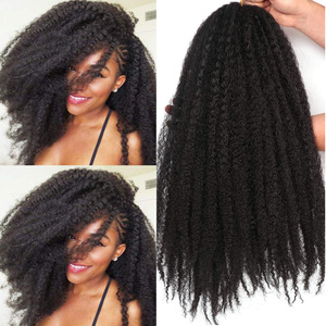 <span class=keywords><strong>Tresses</strong></span> Marley Dreadlocks <span class=keywords><strong>Africaines</strong></span> de 18 pouces, Grandes et Volumineuses, Style Caterpillar, Trame Unique Faite à la Machine, Fibre Haute Température, Cheveux Afro Doux - Product Image 4
