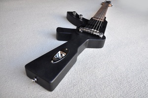Flyoung Silah Şeklinde Müzik Aleti Sol El Siyah Elektro Gitar <span class=keywords><strong>6</strong></span> Telli Seyahat Gitarı - Product Image 3