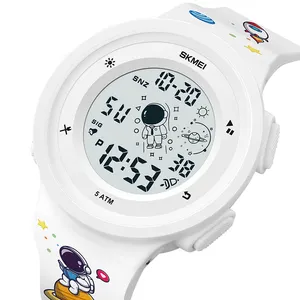 Montre Astronaute de Sport Numérique pour Enfants Skmei 1973 LED Électrique Étanche pour Enfant Montres-bracelets avec Alarme Lumineuse Chronomètre