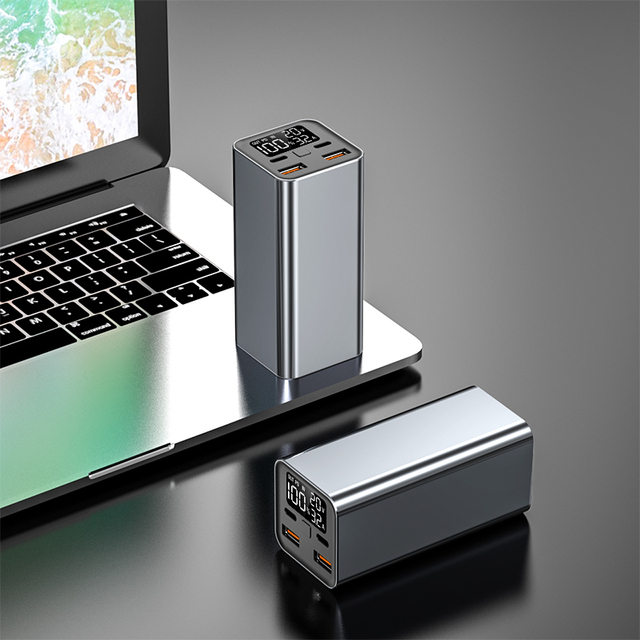 Portable 20000mah 30000mAh Metal Fast Battery Charging Power Bank for Laptop Wholesales OEM PD 100W Power Bank With Good Quality