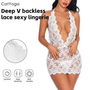 Nuovo Design Lingerie Donna: Tuta Intera in Pizzo Trasparente e Scavata, <span class=keywords><strong>Abbigliamento</strong></span> <span class=keywords><strong>Sexy</strong></span> e Seducente - Product Image 1