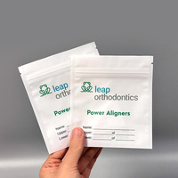 Sachet refermable transparent personnalisé pour aligneurs dentaires, pochette orthodontique en plastique pour appareils dentaires invisibles, emballage à fermeture éclair, sac de rangement pour gouttières.