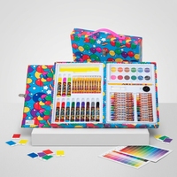 68PCS COLOR BOX ART SET 1 RÈGLE 12 MARQUEURS Boîte à dessin en bois Art Set