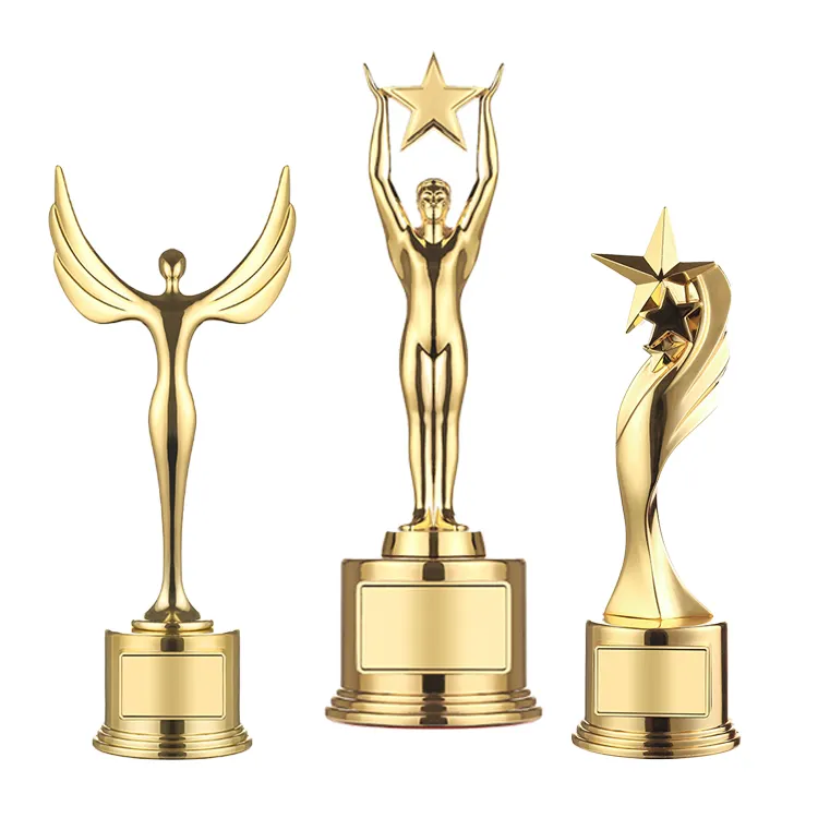 Custom Soccer Metals Trophies Shining Glory Award Star Metal Trophy for Winner