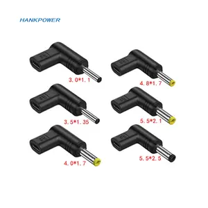 Conector de alimentação universal 5v, usb c pd para dc jack de carregamento adaptador conversor para roteador tablet mini ventilador