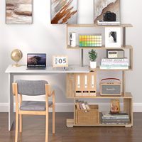 Bureau d'ordinateur en bois pour la maison, poste de travail simple pour l'écriture, table d'étude avec surface en panneau pour enfants