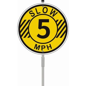 علامة Securun متينة وبطيئة السرعة بحد <span class=keywords><strong>5</strong></span> <span class=keywords><strong>MPH</strong></span> مع علامة تحذير من مادة الألومنيوم القوية للشارع - Product Image 1