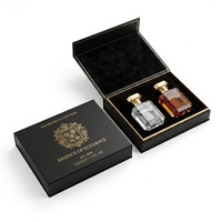 Boîte à parfum de luxe personnalisée en carton rigide recyclable écologique avec fermeture magnétique noire portable