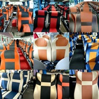 Sièges de bus scolaire et de bus de passagers, revêtement personnalisé en cuir PU, accessoires intérieurs de voiture, ajustement universel, fourniture directe d'usine