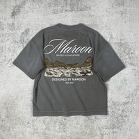 T-shirt Homme Oversize de Luxe en Coton Délavé à l'Acide, Personnalisé DTG, Faible MOQ