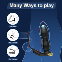 Erwachsenenspielzeug Tragbarer Analplug für Männer und Frauen 8 Stoß- und 8 Vibrationsmodi Fernbedienung USB-Aufladbar Consoladores