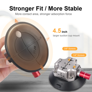 A doppia ventosa per auto con attacco per fotocamera Ultra stabile con sgancio rapido per Action Cam DSLR - Product Image 4
