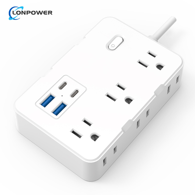 OEM Electric Power Strip 6-way Extension Socket America Outlet Power Strip Extension Board with Usb