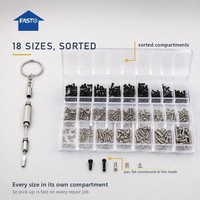 Kit de micro-vis direct usine 500 pièces 18 tailles M1.2 M1.4 en acier inoxydable - Réparation de téléphones, tablettes, lunettes et montres