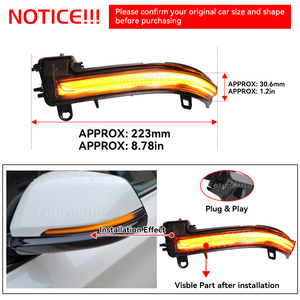 <span class=keywords><strong>Clignotant</strong></span> Dynamique LED <span class=keywords><strong>Clignotant</strong></span> Séquentiel pour <span class=keywords><strong>BMW</strong></span> X2 X1 F48F49 <span class=keywords><strong>1</strong></span> 2 <span class=keywords><strong>Serie</strong></span> F45 F46 2016-2023 Feu de Position Latéral, 2 Pièces - Product Image 4