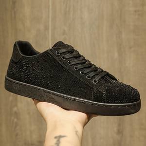 Zapatos Casuales para Hombre, Negros, con Cordones, Antideslizantes, Cómodos, de Suela Plana, para Viaje, Estudiantiles, Modernos y Brillantes - Product Image 5