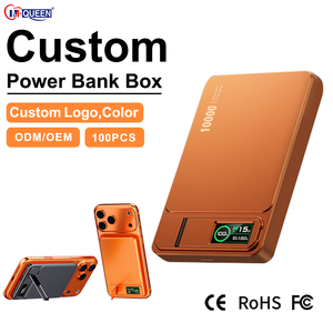 Batería Externa de Aleación de Aluminio de 5000 mAh y 10000 mAh con Pantalla Digital, Carga Inalámbrica Magnética, Banco de Energía Inalámbrico Metálico 3 en 1 de 22.5 W - Product Image 1