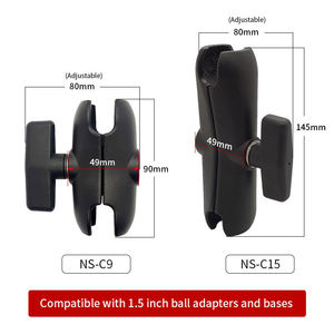 360 Xe Điện Thoại Núi Kim Loại Khung Dash Theo Dõi Trượt Hướng Dẫn Gắn Kết 1.5 ''Theo Dõi Bóng Với T Bolt Tập Tin Đính Kèm Theo Dõi Adapter Cho Ram - Product Image 5