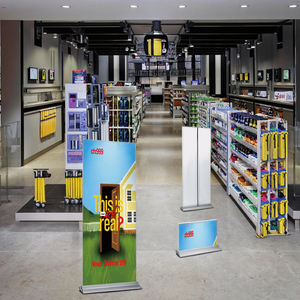 Set dudukan spanduk gulung termasuk promosi cetak kustom spanduk gulung dasar lebar plastik - Product Image 1